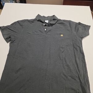 Brooks Brothers Adult XXL Gray Polo Short Sleeve Classic Logo Mens